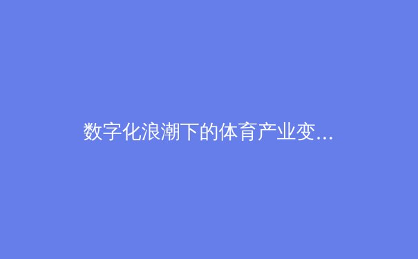 数字化浪潮下的体育产业变革：从赛事转播到粉丝经济的全方位重塑 - 4