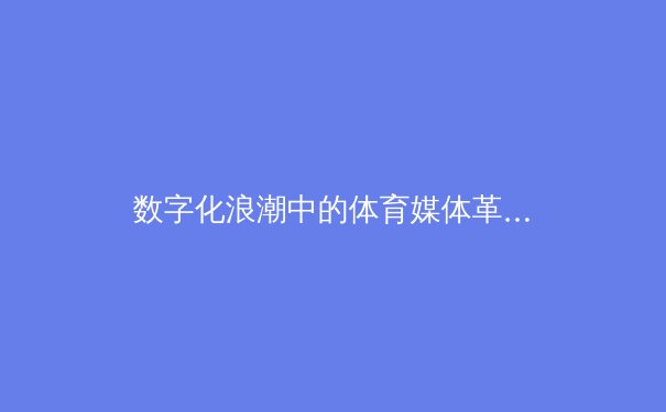 数字化浪潮中的体育媒体革新：赛事传播、粉丝互动与商业模式的深度剖析